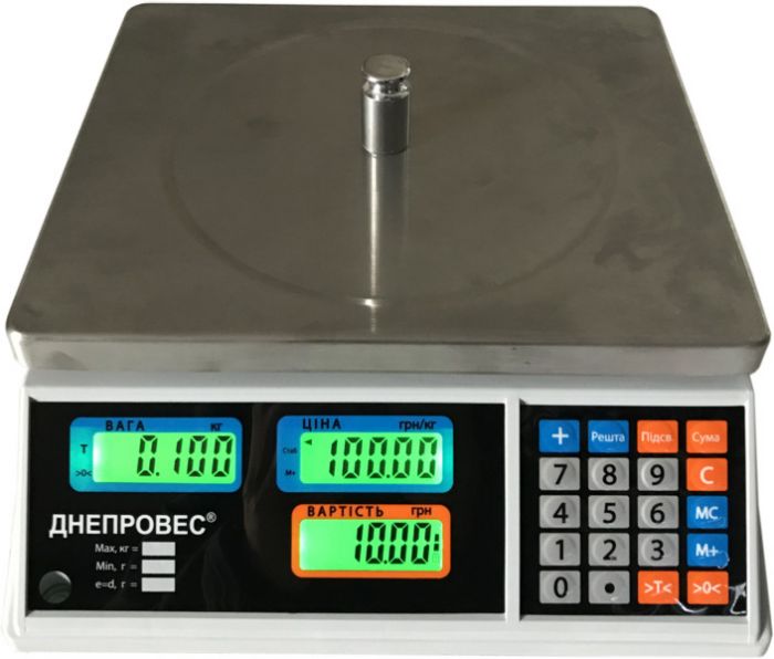 Весы Торговые ВТД-Т1-ЖК-6-15-30 кг